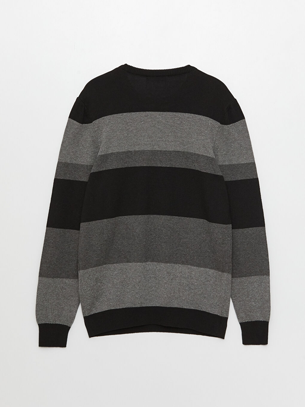 Пуловер с кръгло деколте, дълъг ръкав, цветен блок, за мъже, трикотаж-6