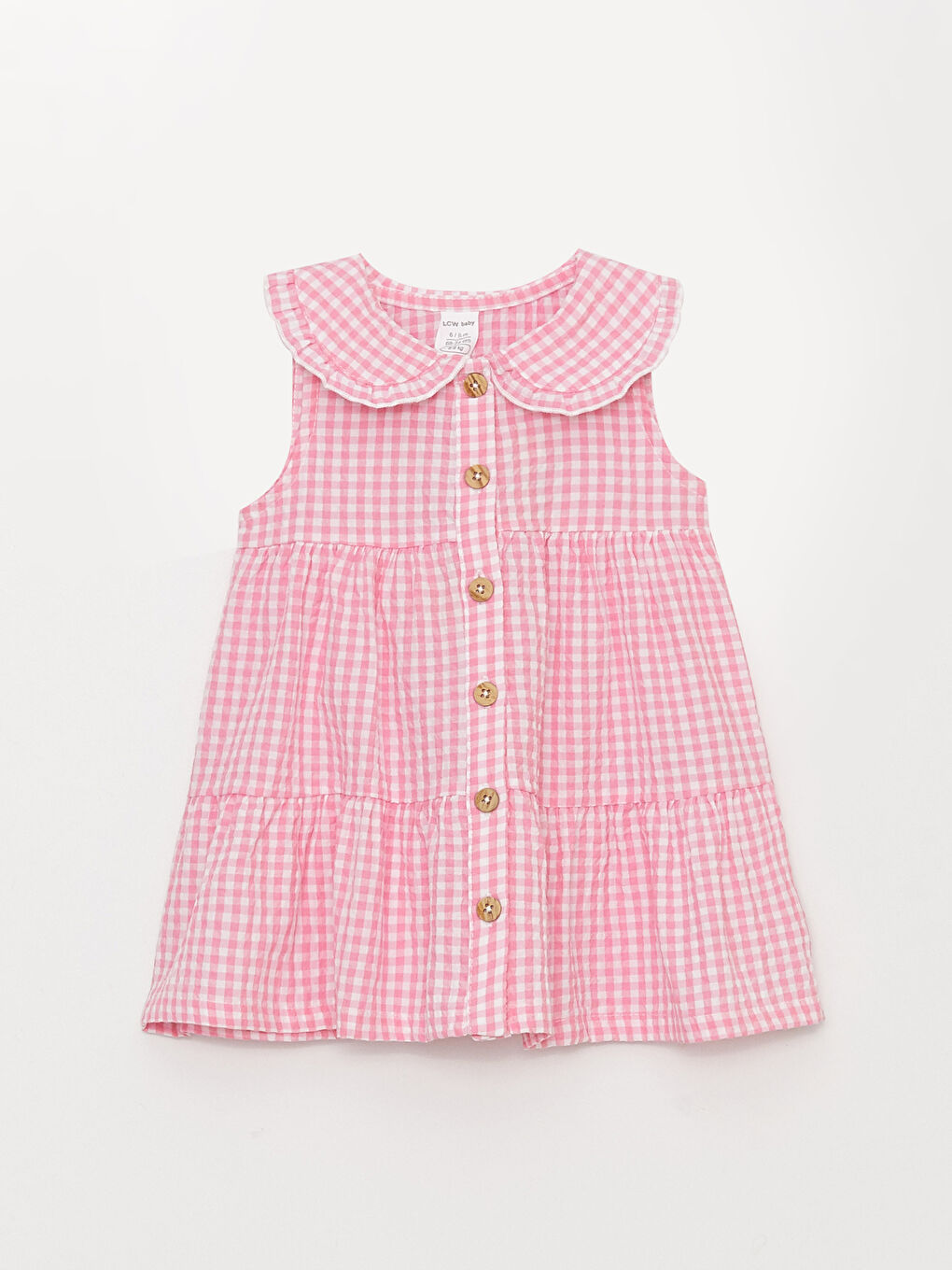 Rochie Fetițe Bebeluși cu Guler și Carouri