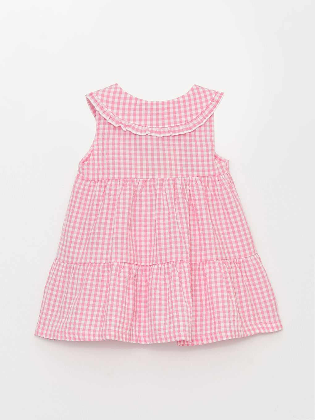 Rochie Fetițe Bebeluși cu Guler și Carouri-1