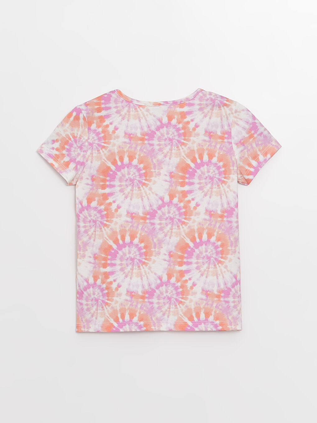 T-shirt Fille à Manches Courtes à Motifs Col Rond-1