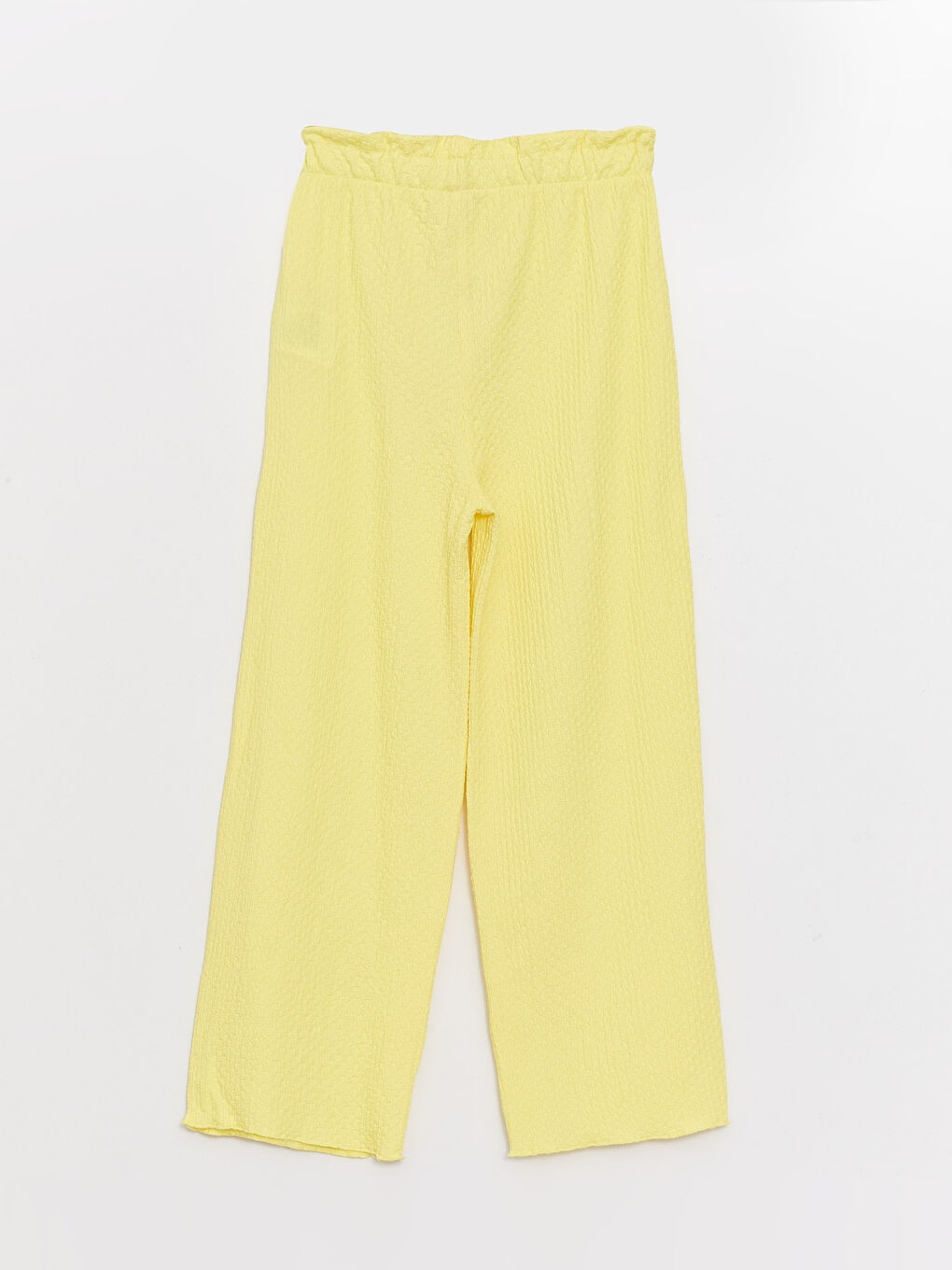 Elastic Waist Basic Bell-Bottoms Girl Trousers-1