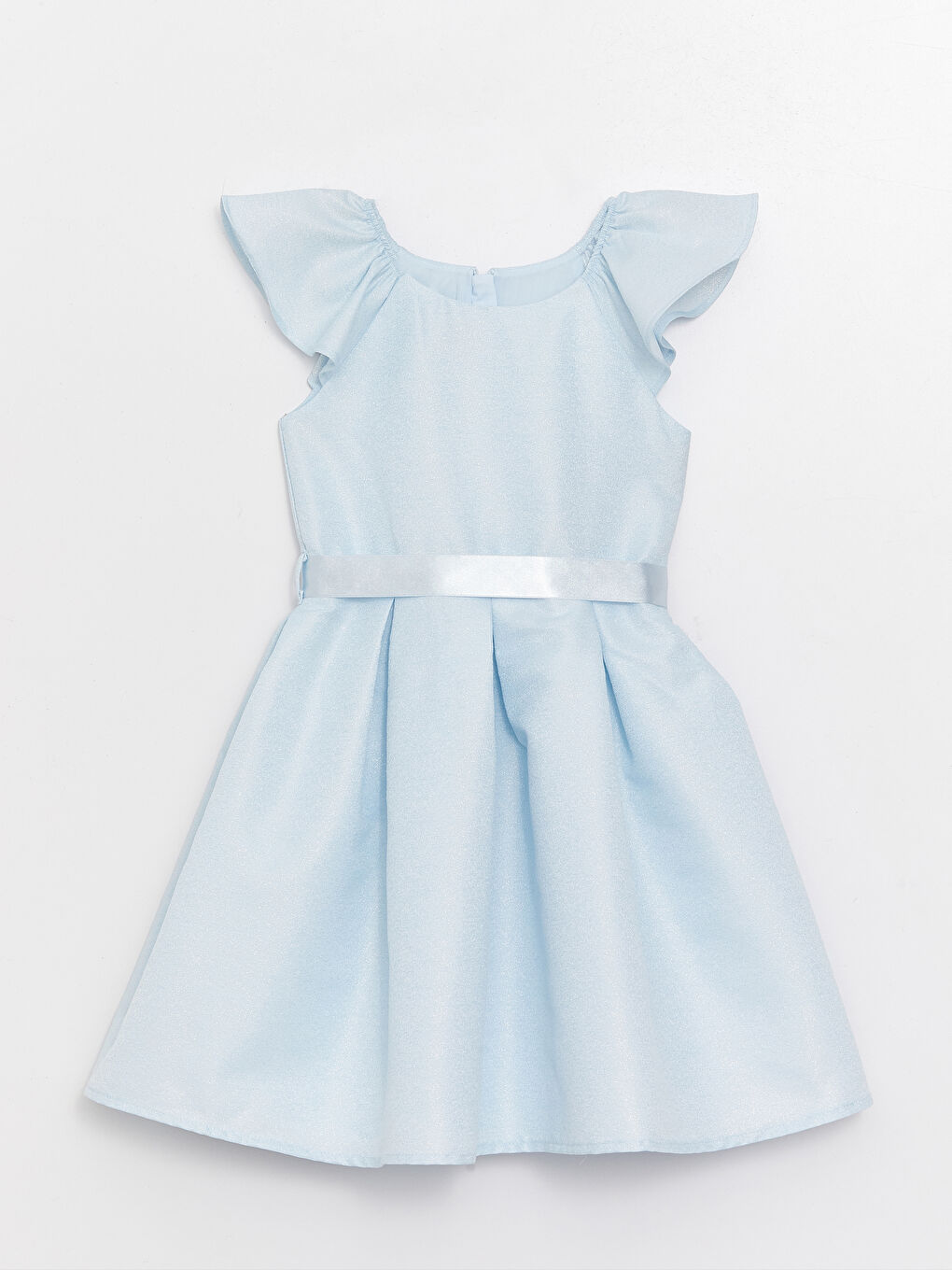 Mavi Bisiklet Yaka Kız Çocuk Abiye Elbise