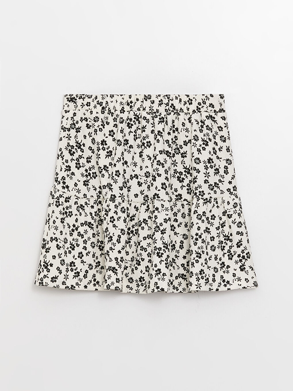 Elastic Waist Patterned Girl Skirt-3