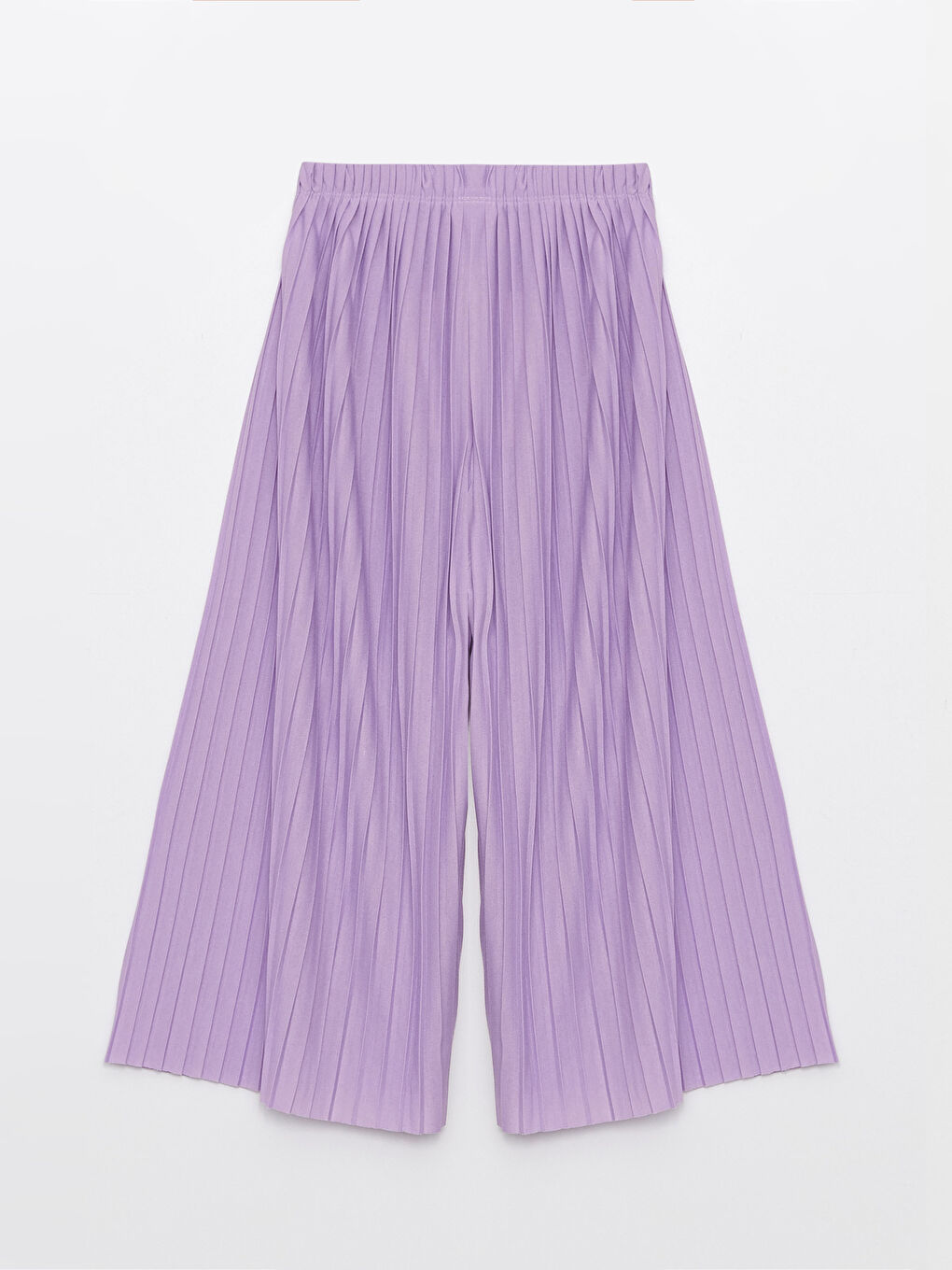 Lila Beli Lastikli Pileli Kız Çocuk Pantolon-3