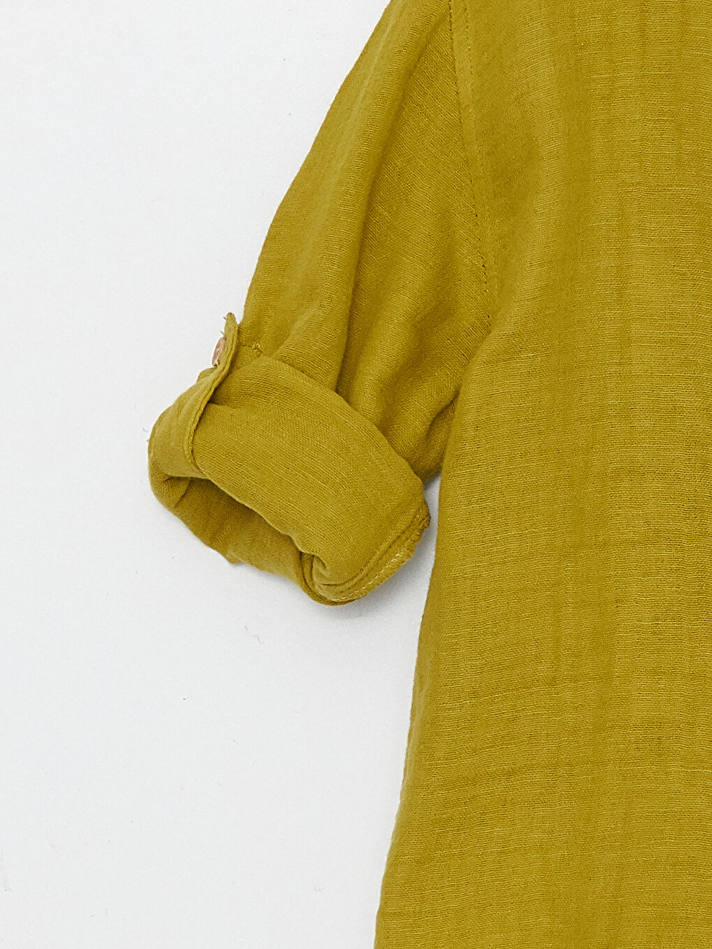 قميص أولاد رضع أساسي كم طويل بياقة مندرين-2