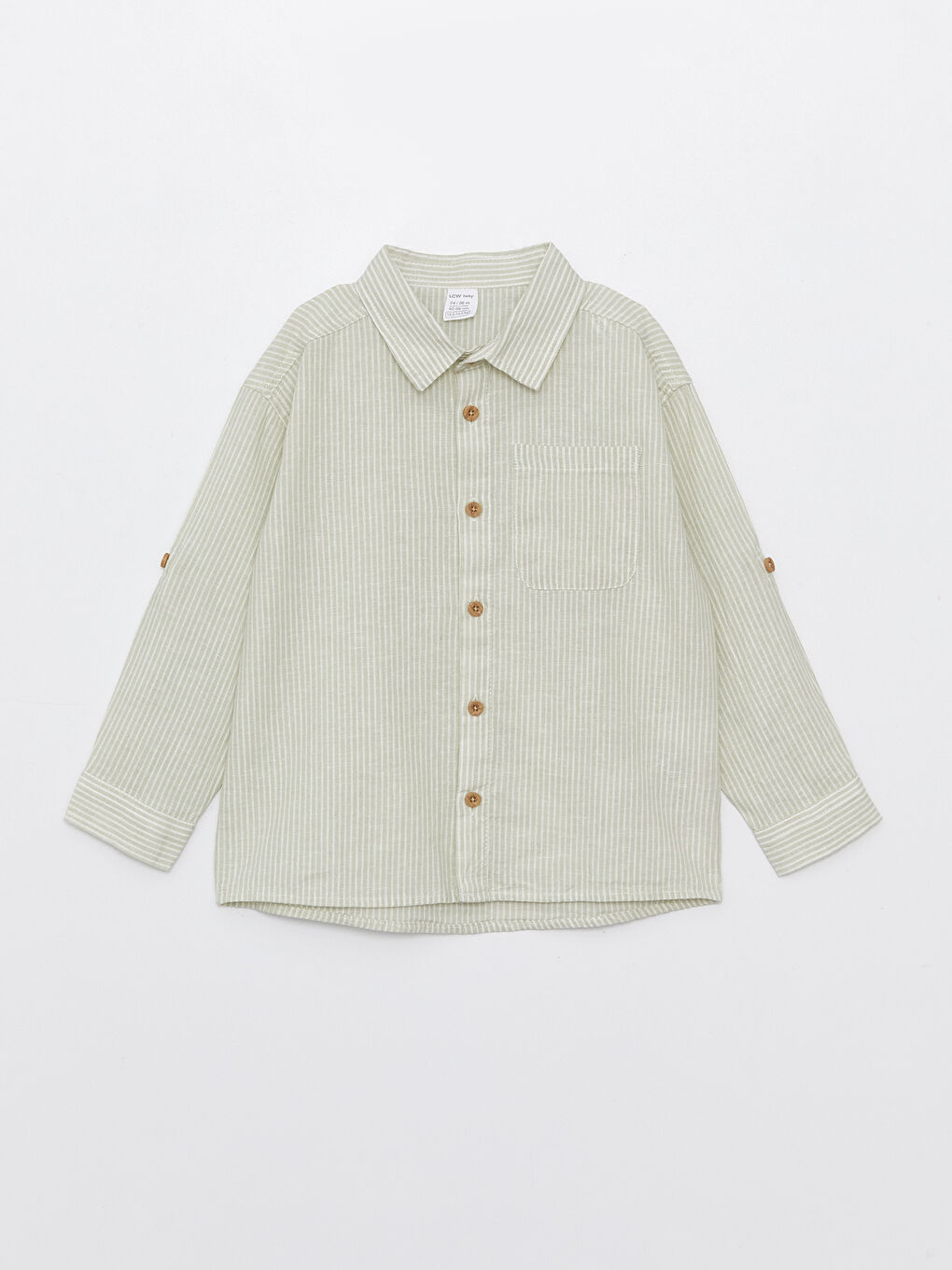 Striped Long Sleeve Baby Boy Shirt