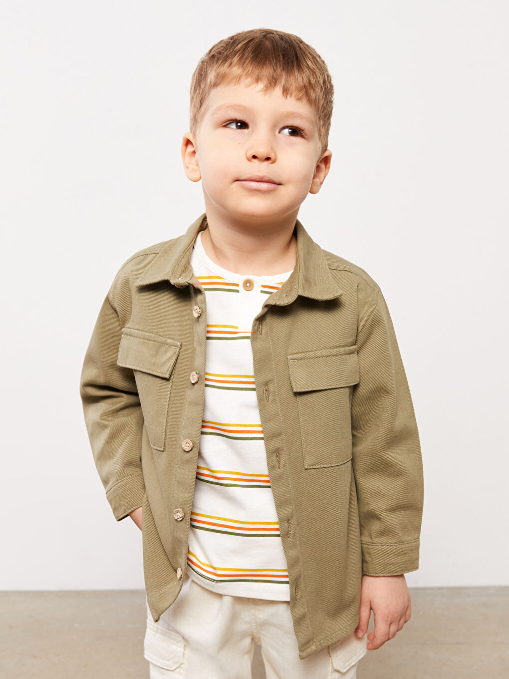 Long Sleeve Basic Baby Boy Shirt -S38236Z1-GVK