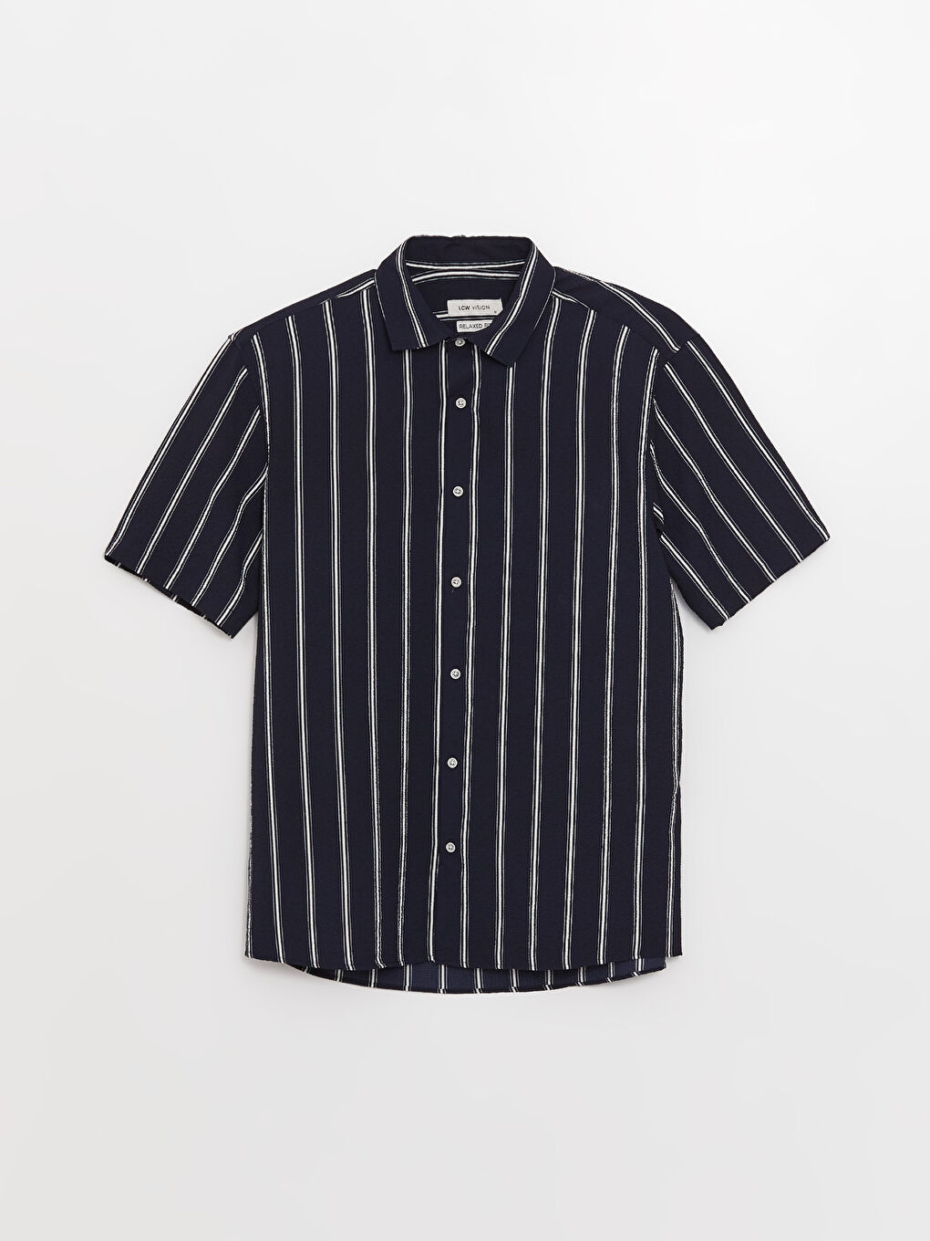 LCW Vision Regular Fit Short Sleeve Striped Men's Shirt -S38244Z8-LGS