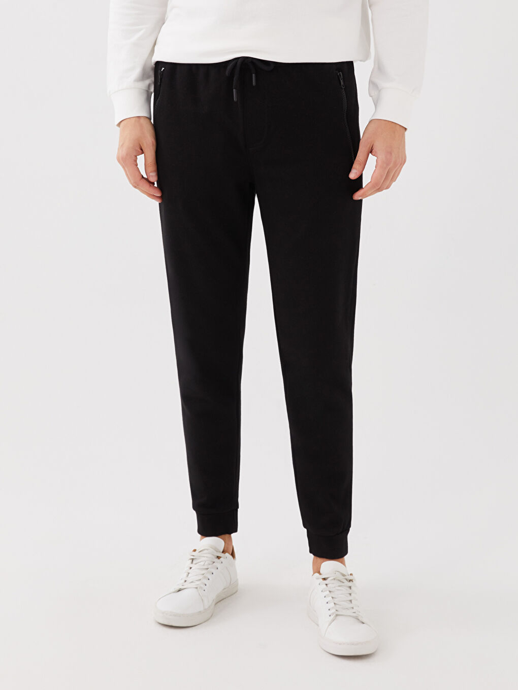 Siyah Standart Kalıp Erkek Jogger Eşofman Altı-2