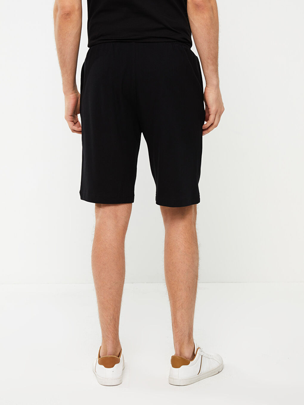 Siyah Standart Kalıp Erkek Roller Şort-3