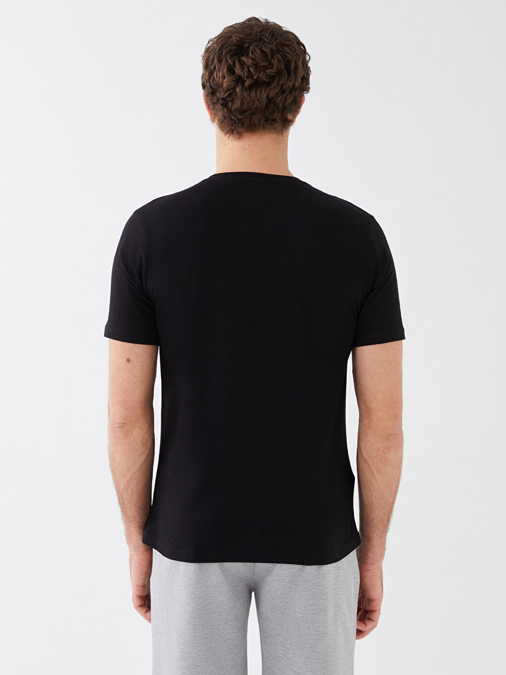 LCWAIKIKI Basic V-Neck Short Sleeve Jersey Men's T-Shirt -S38274Z8-CVL