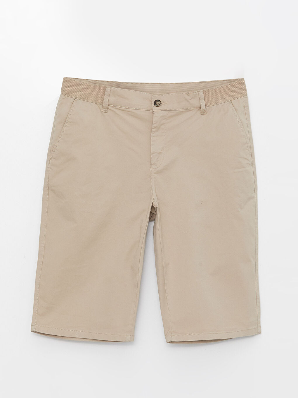 Comfort Fit Gabardine Men's Bermuda Shorts -S38288Z8-S2N