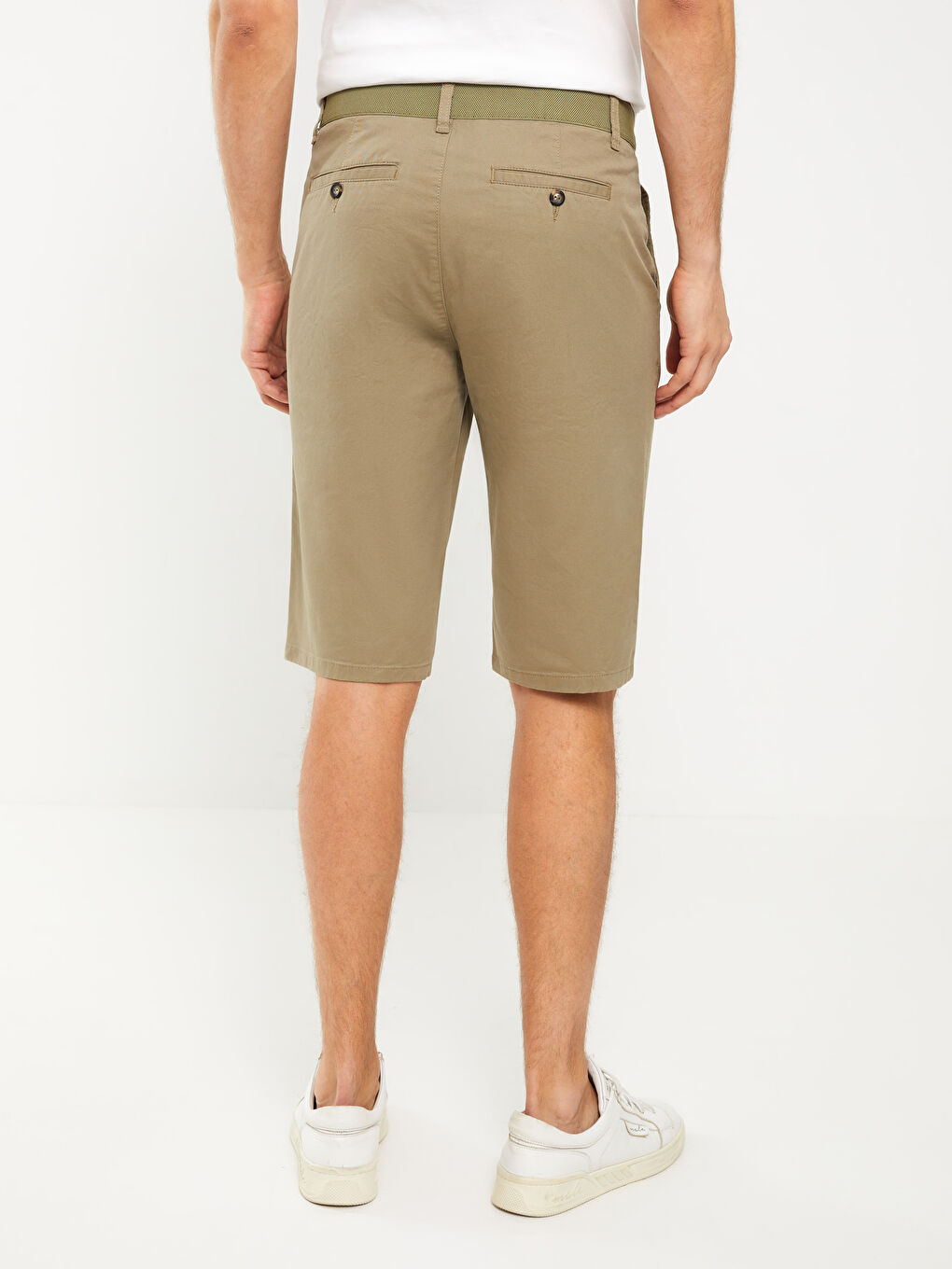 Comfort Fit Gabardine Men's Bermuda Shorts -S38288Z8-S2P