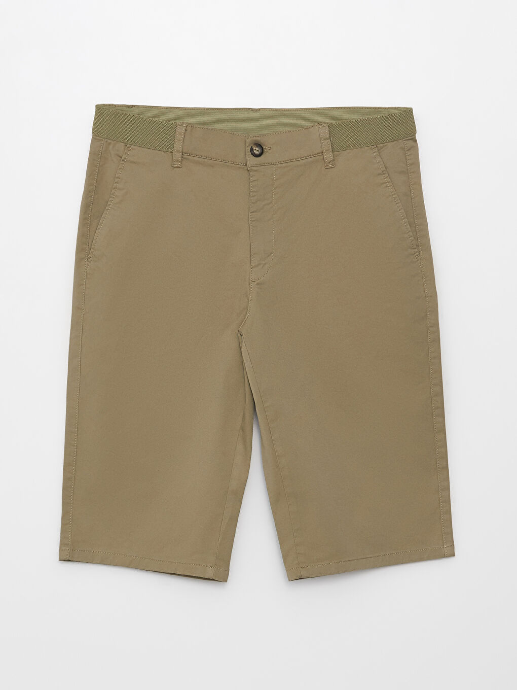 Comfort Fit Gabardine Men's Bermuda Shorts -S38288Z8-S2P