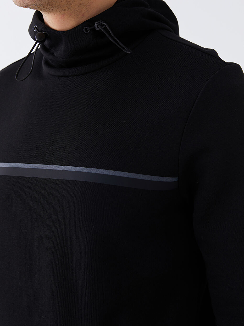 Суитшърт с качулка с дълъг ръкав за мъже-3