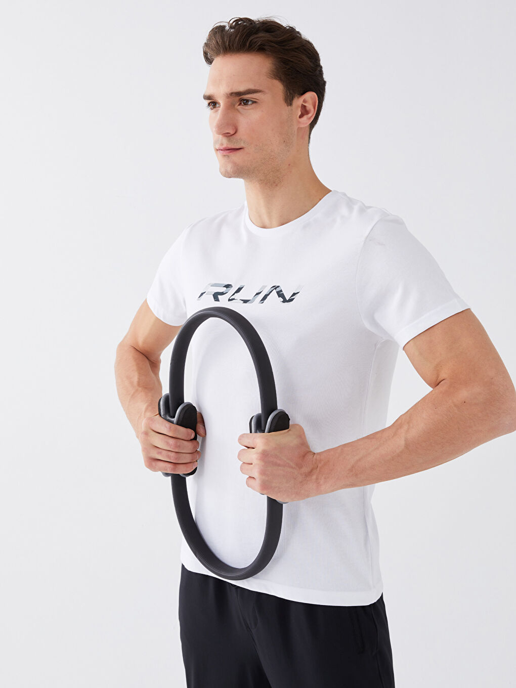 Футболка спортивная мужская с принтом, круглый вырез, короткий рукав