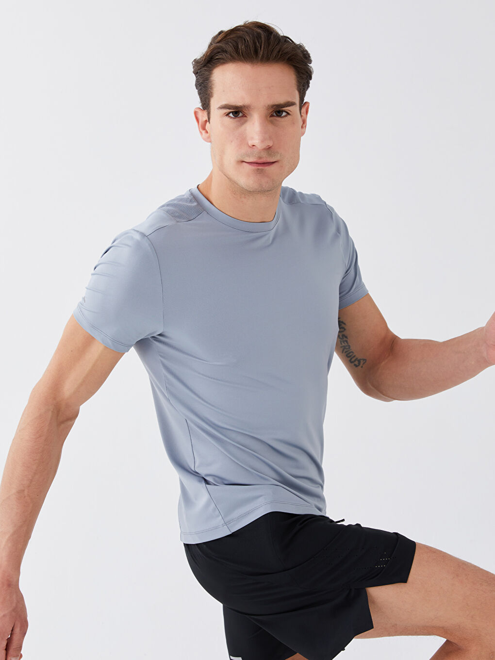 LCW SPORT Crew Neck Short Sleeve Men's Sports T-Shirt -S38299Z8-FHM