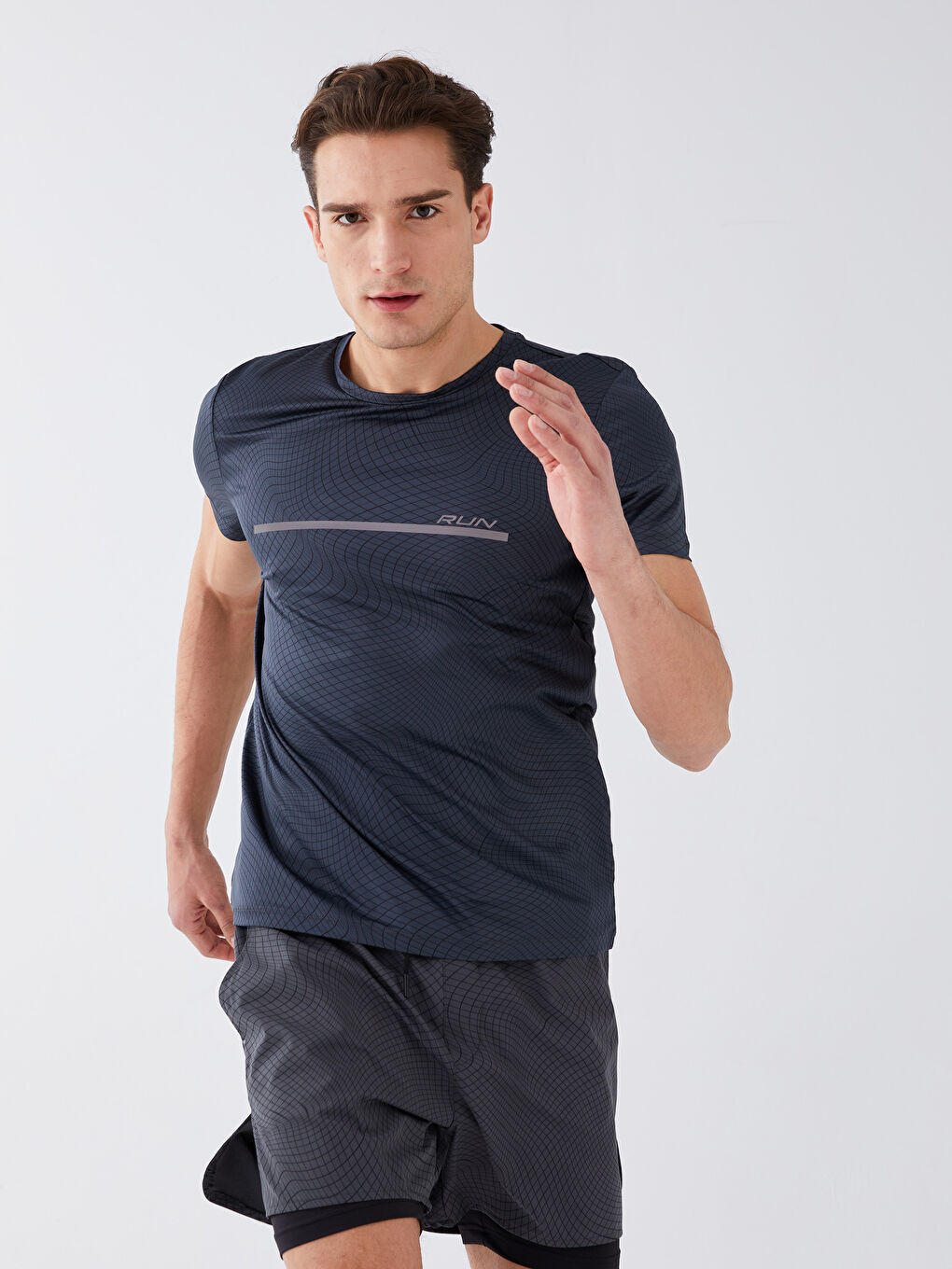 XSIDE ACTIVE Bisiklet Yaka Kısa Kollu Erkek Spor Tişört-1