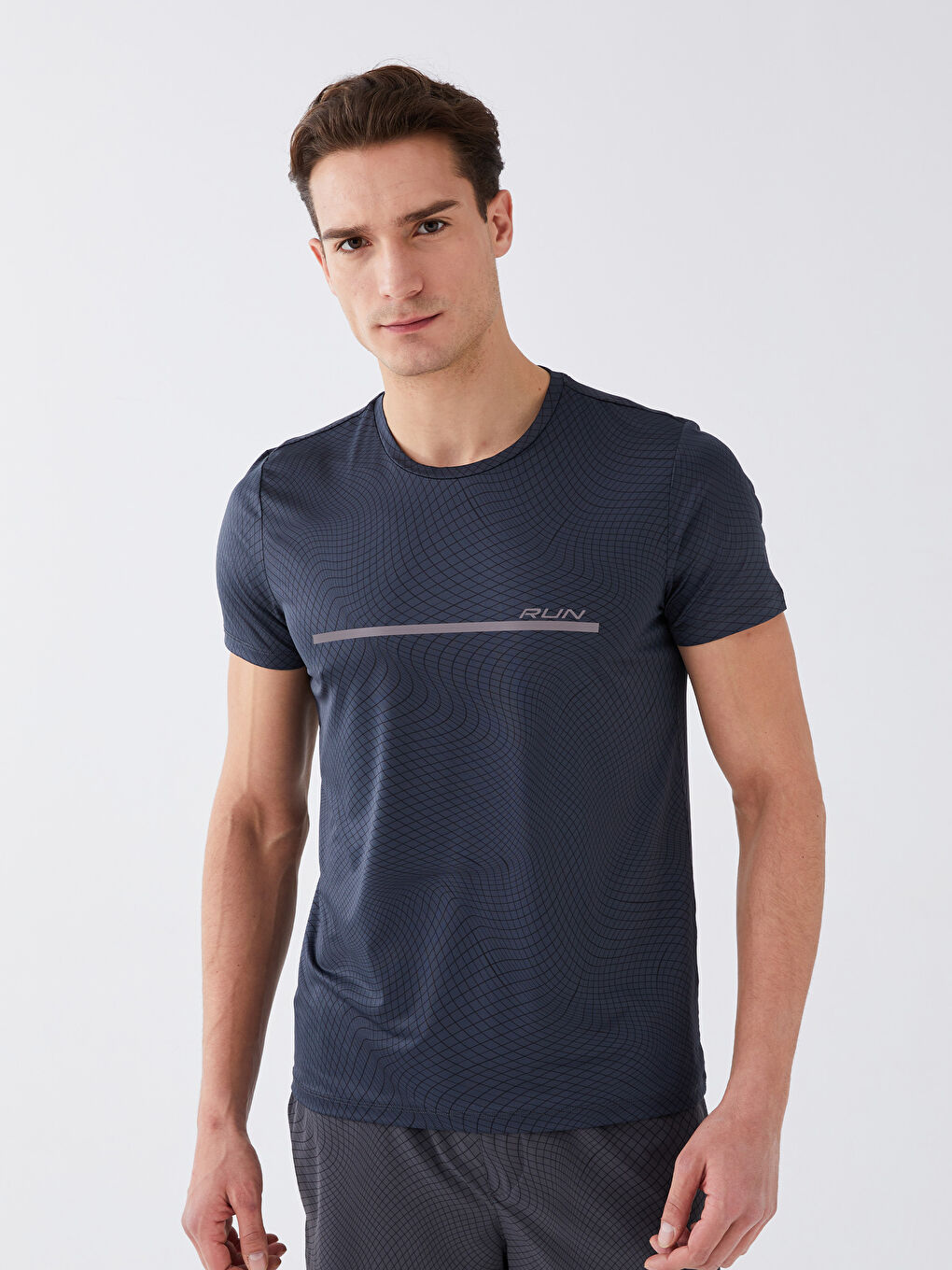 Crew Neck Short Sleeve Men's Sports T-Shirt-1