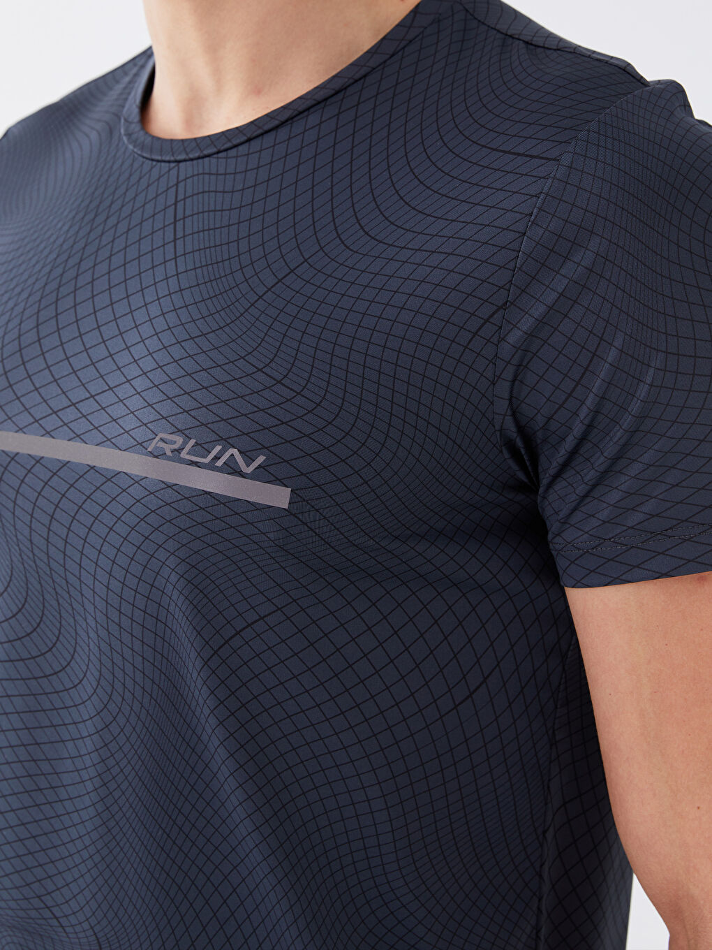 Crew Neck Short Sleeve Men's Sports T-Shirt-2
