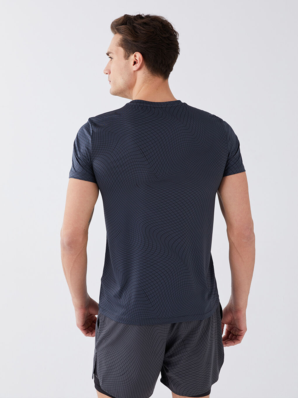 Crew Neck Short Sleeve Men's Sports T-Shirt-4