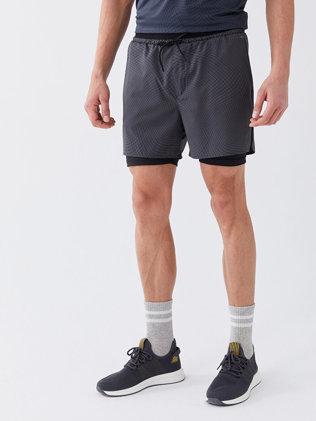 XSIDE ACTIVE Siyah Slim Fit Erkek Taytlı Şort - 5