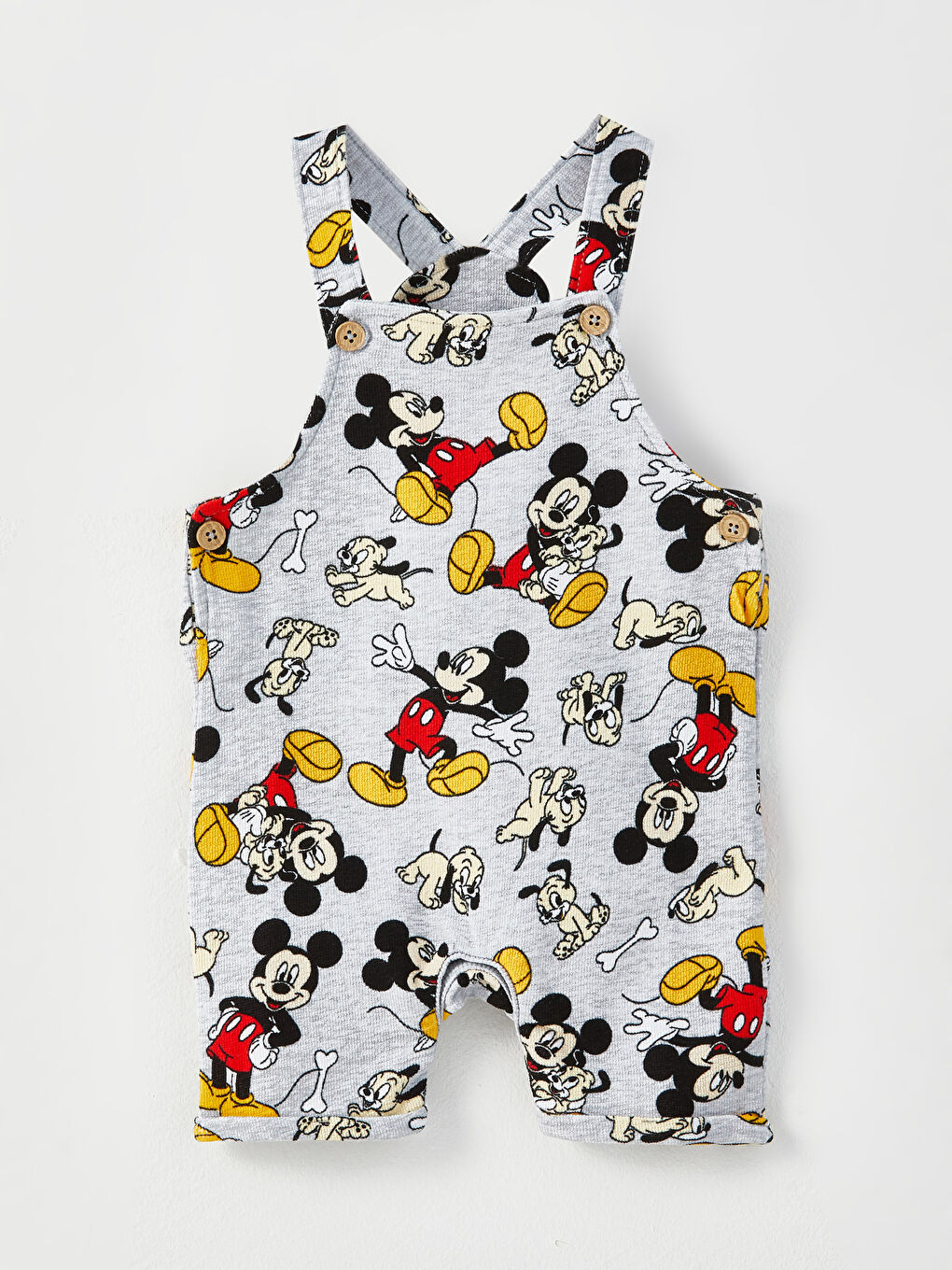LCW baby Ensemble T-Shirt Bébé Garçon Imprimé Mickey Mouse Col Rond Manches Courtes et Salopette Lot de 2 -S38313Z1-847