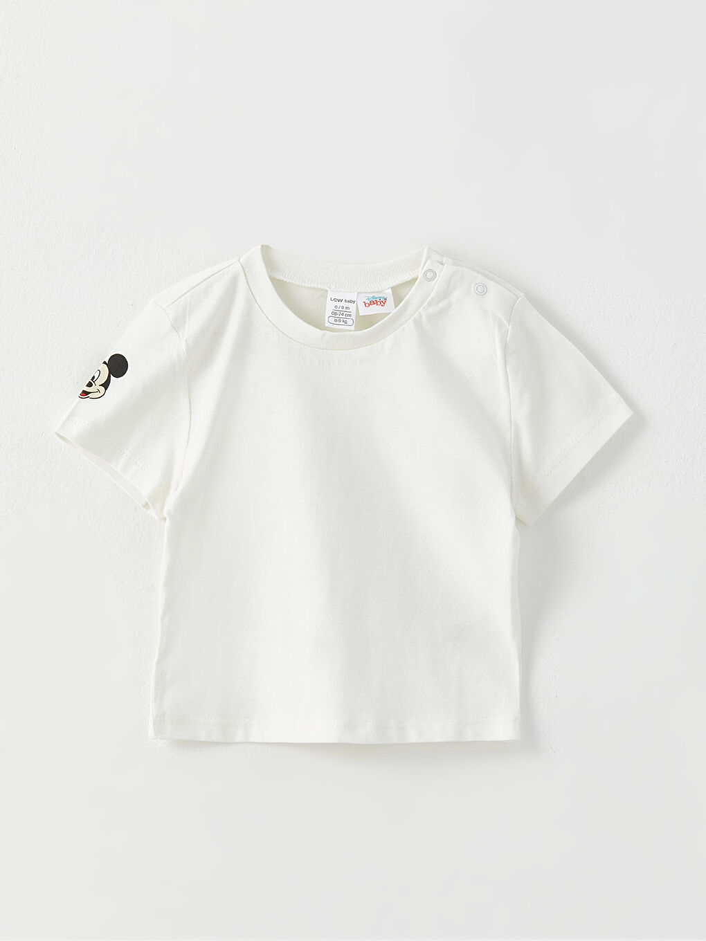 LCW baby Ensemble T-Shirt Bébé Garçon Imprimé Mickey Mouse Col Rond Manches Courtes et Salopette Lot de 2 -S38313Z1-847