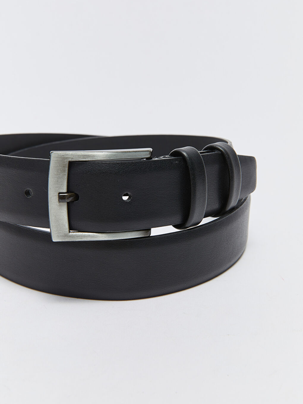 Siyah Deri Görünümlü Kadın Kemer-1