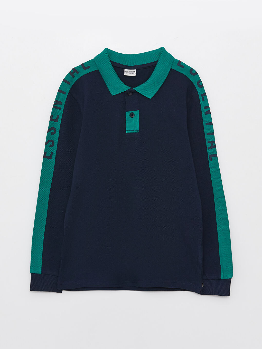 LCW Kids Polo Yaka Baskılı Uzun Kollu Erkek Çocuk Tişört -S38343Z4-DWP