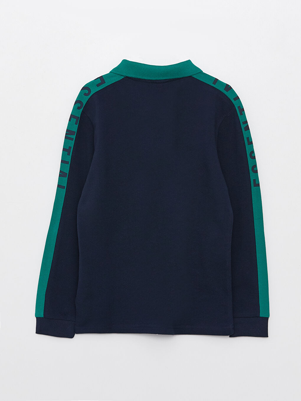 LCW Kids Polo Yaka Baskılı Uzun Kollu Erkek Çocuk Tişört -S38343Z4-DWP