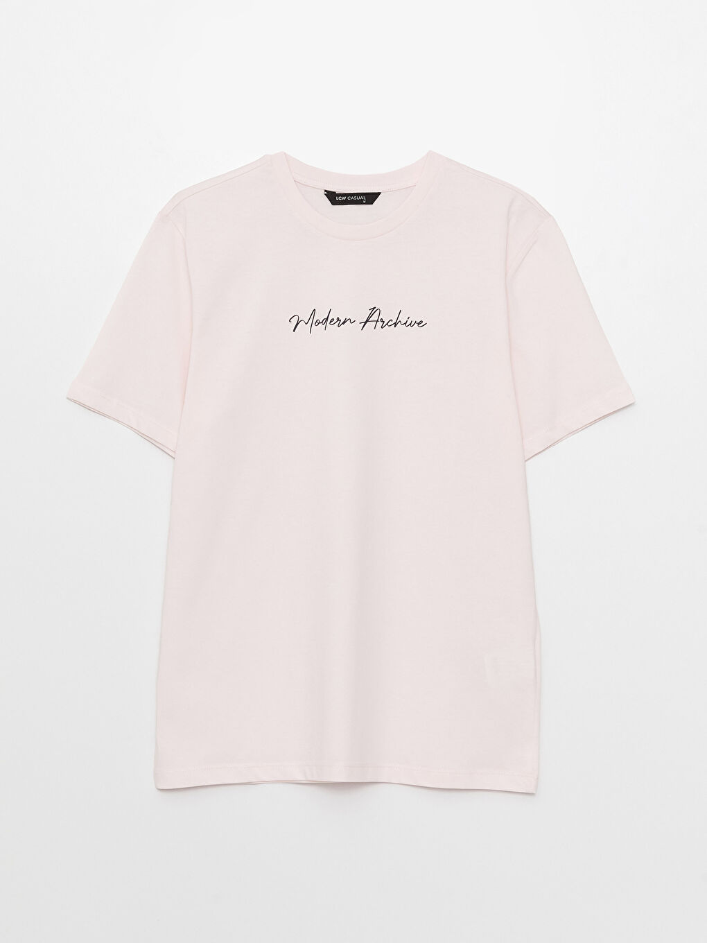 تيشيرت رجالي ياقة دائرية كم قصير مطبوع قطن ممشط-5