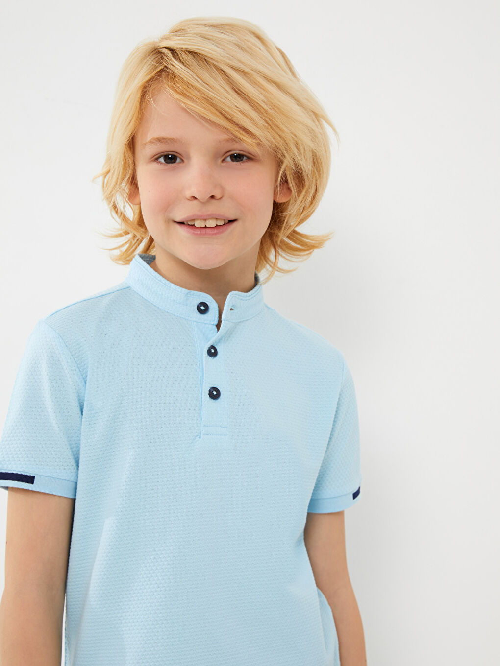 تي شورت أولاد بياقة الجد و كم قصير-2