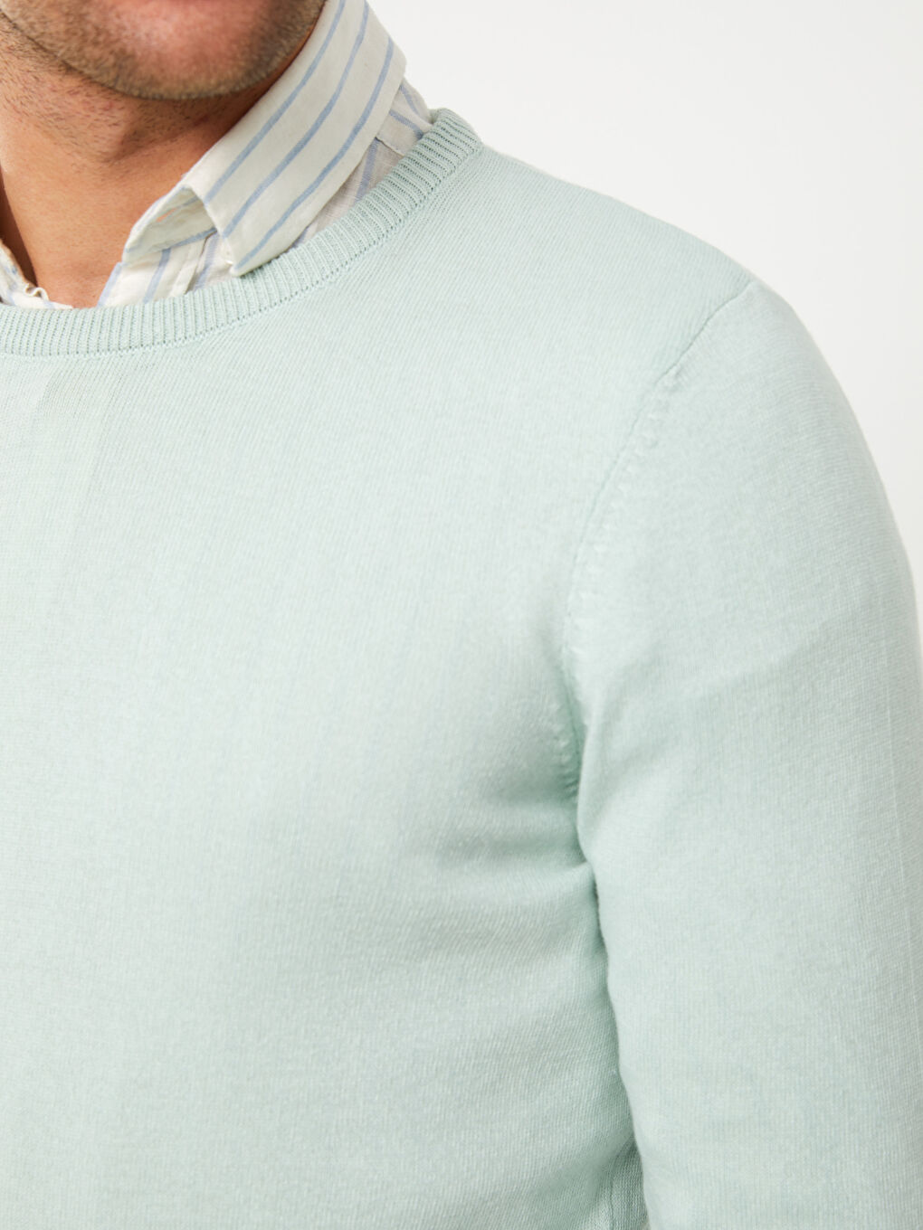 LCWAIKIKI Basic Rundhalsausschnitt Langarm Herren Strickpullover -S38364Z8-SPB