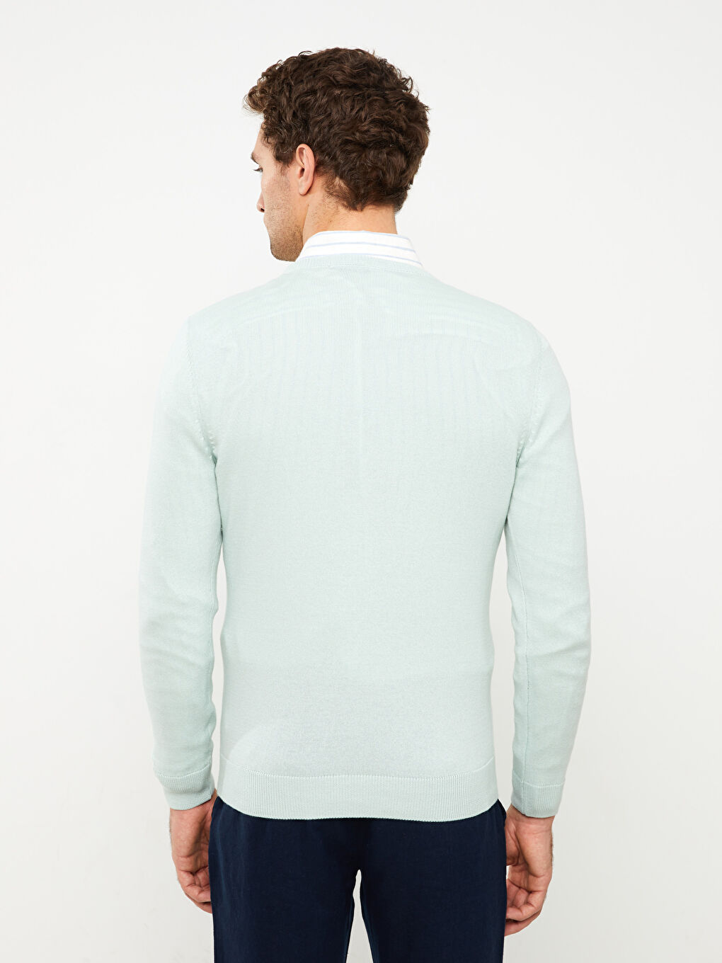 LCWAIKIKI Basic Rundhalsausschnitt Langarm Herren Strickpullover -S38364Z8-SPB