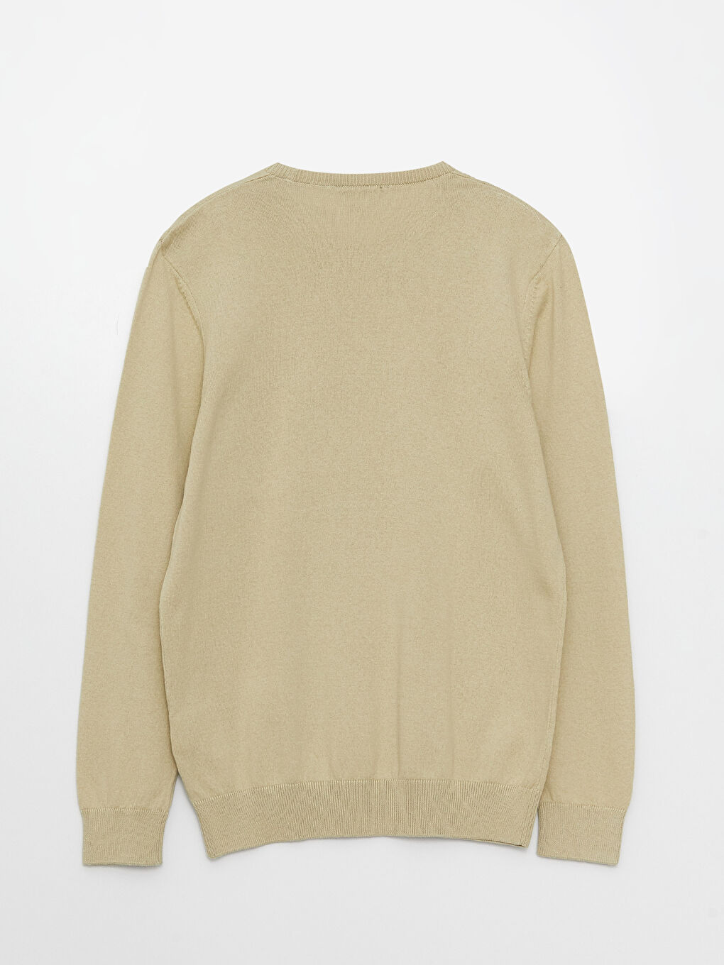 بلوفر تريكو كم طويل بياقة دائرية للرجال-6