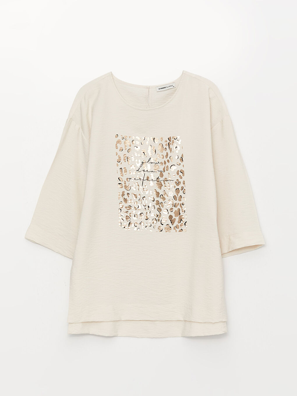 Crew Neck Printed Women's Blouse-5