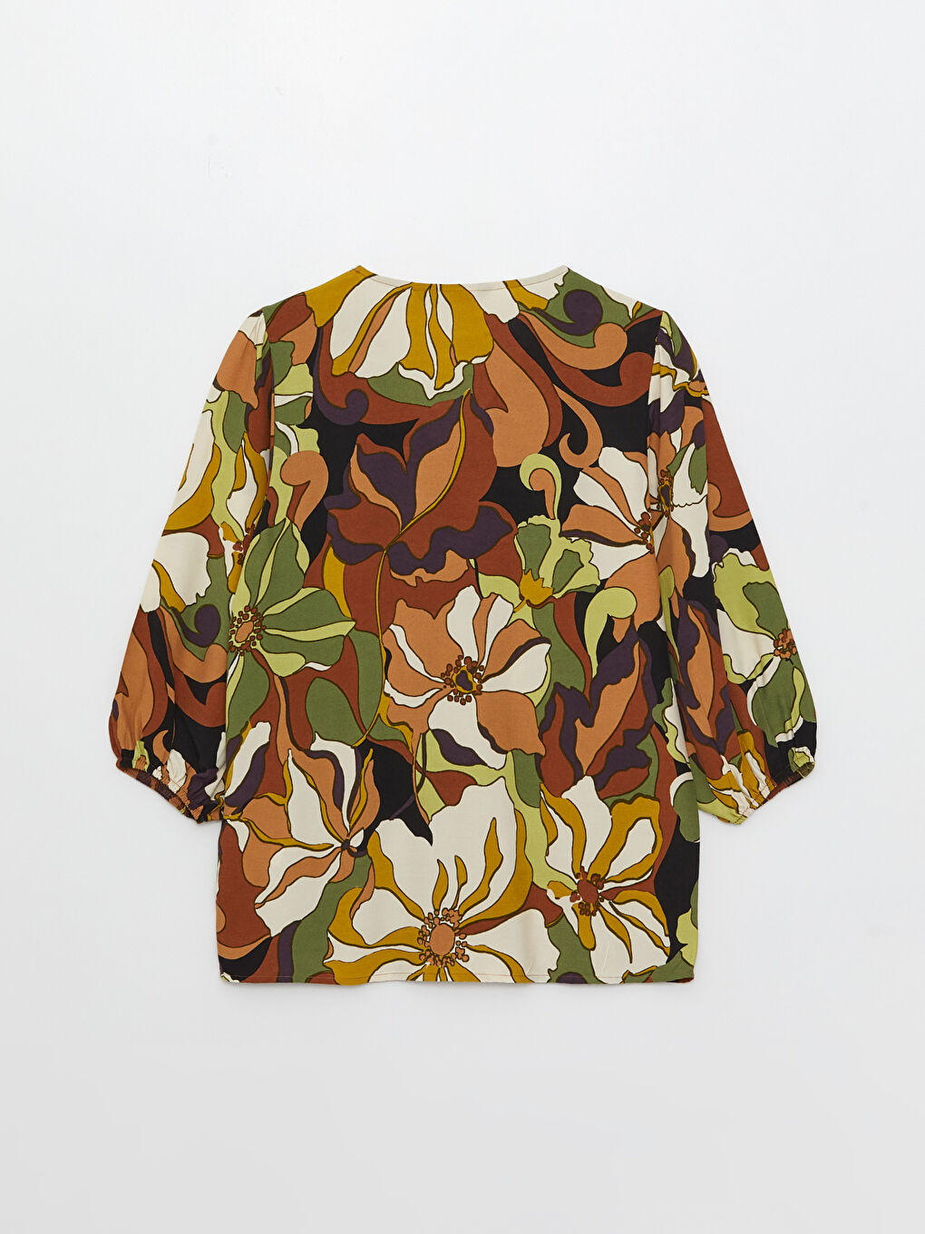 Blouse à Motifs pour Femmes avec Encolure en V-6
