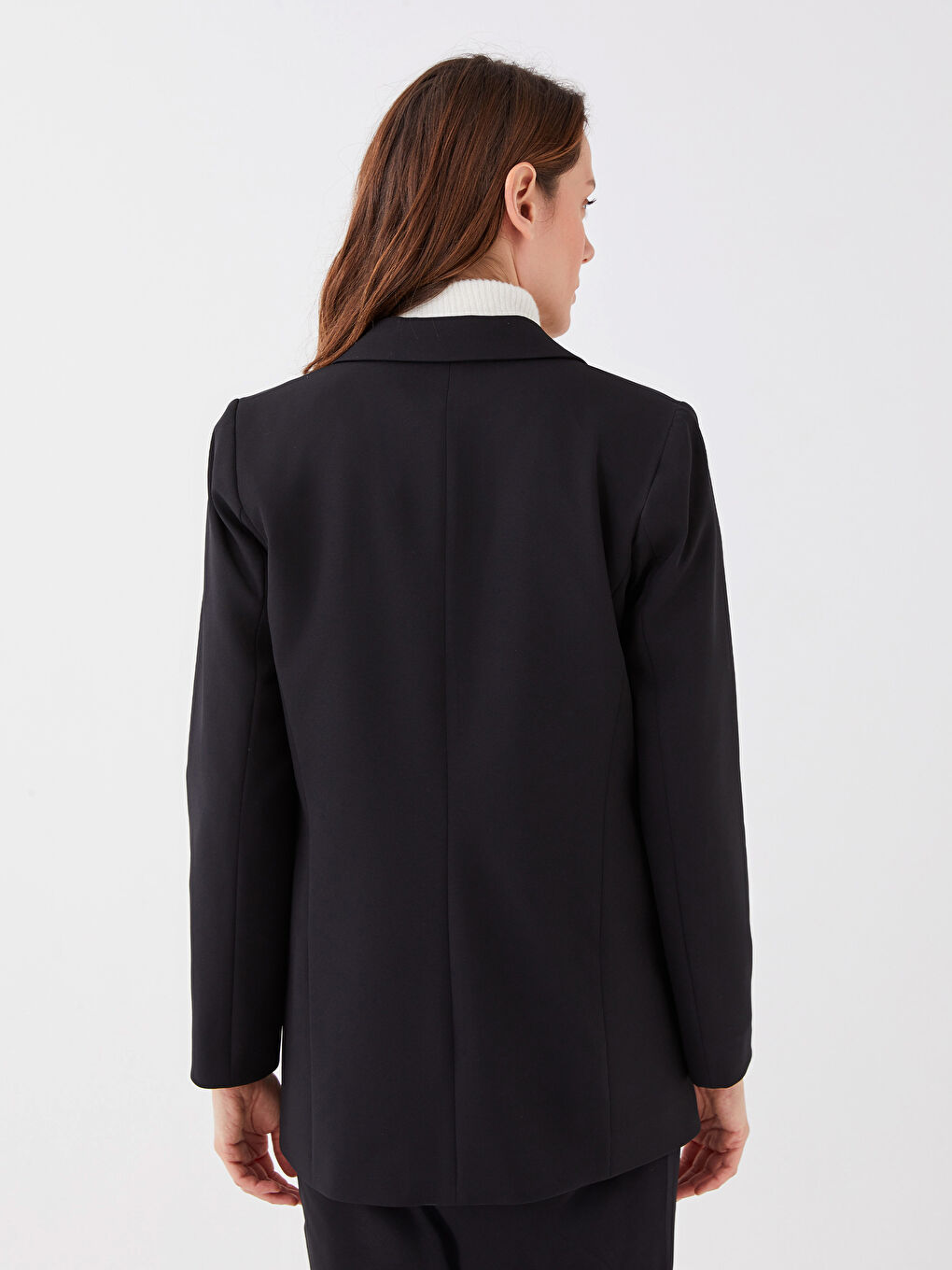 LCWAIKIKI Classic Front Button Closure Straight Long Sleeve Women's Jacket -S38407Z8-CVL