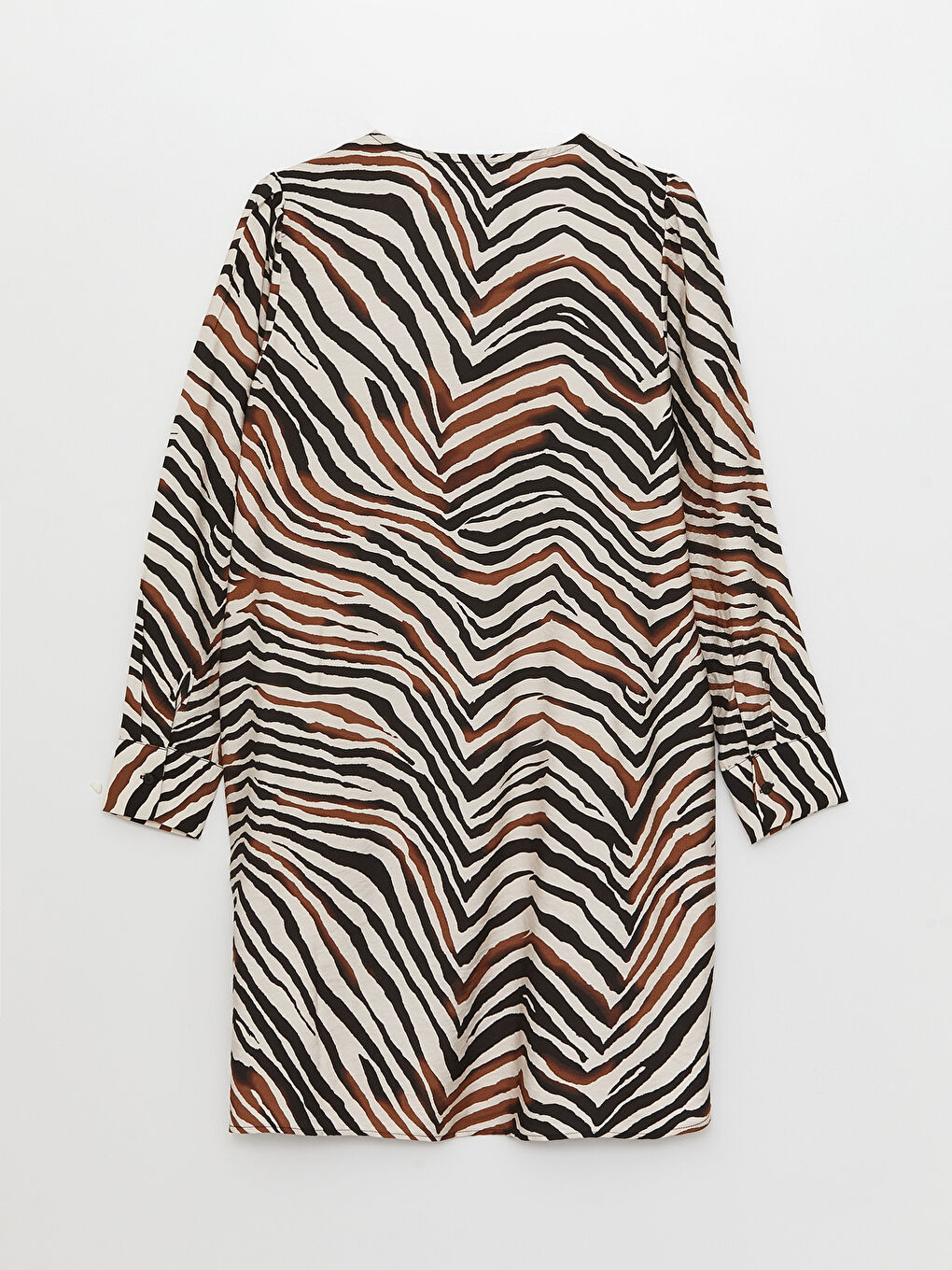 Crew Neck Patterned Long Sleeve Women's Tunic-6