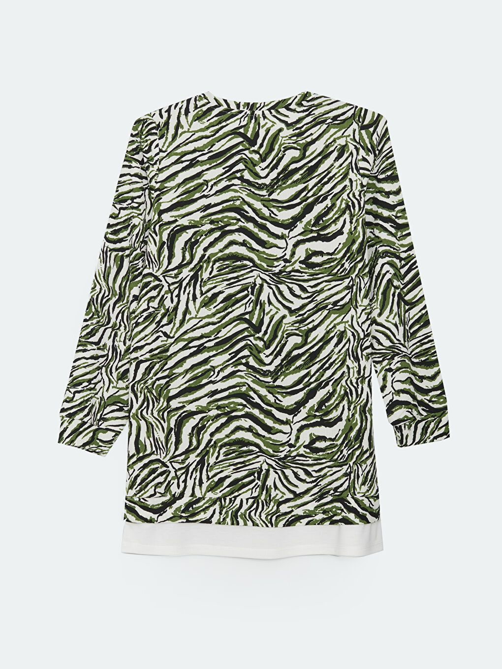 LCWAIKIKI Classic Crew Neck Patterned Long Sleeve Women's Tunic -S38428Z8-F9C