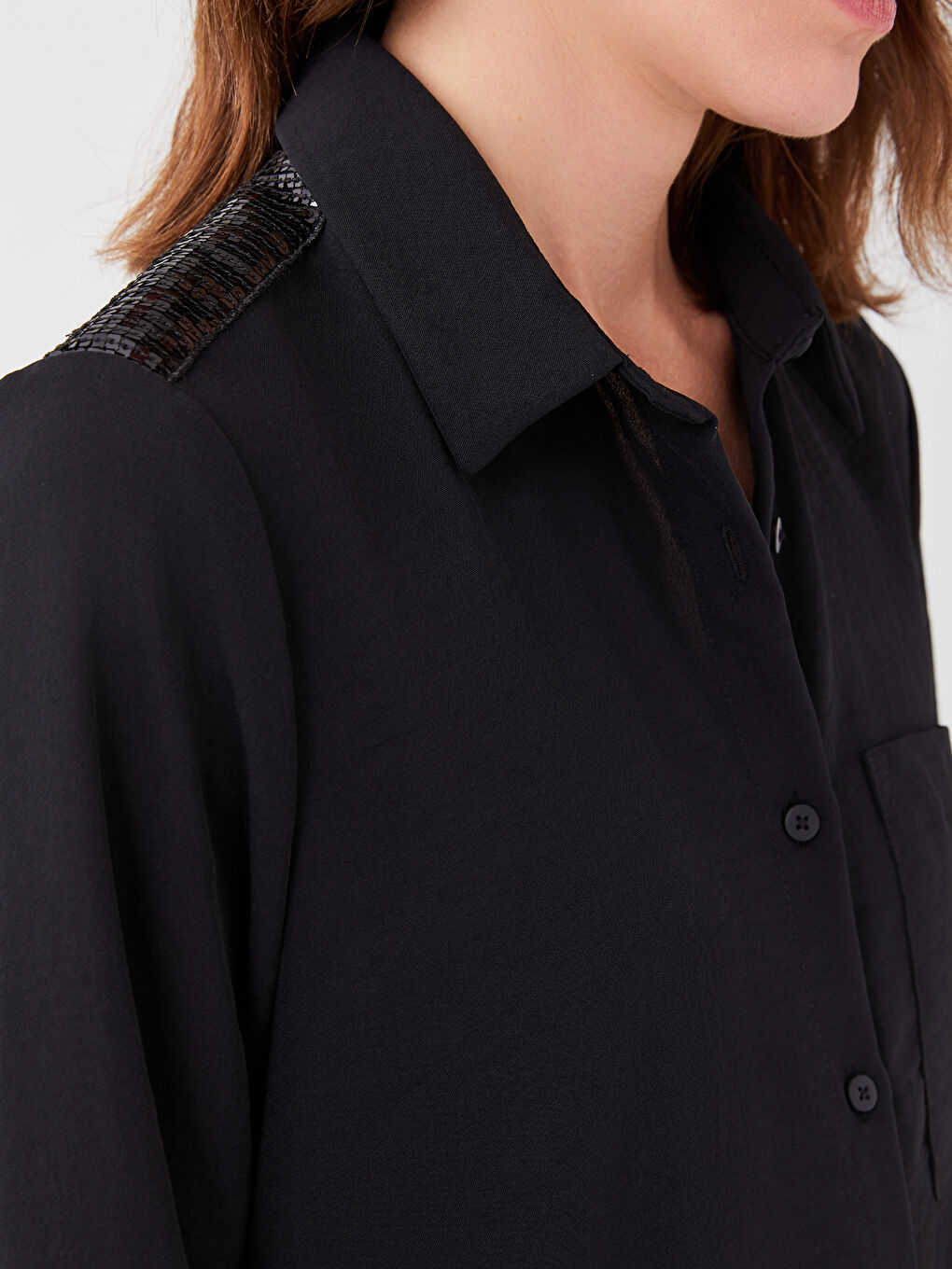 Siyah Aerobin Kadın Gömlek Tunik-3