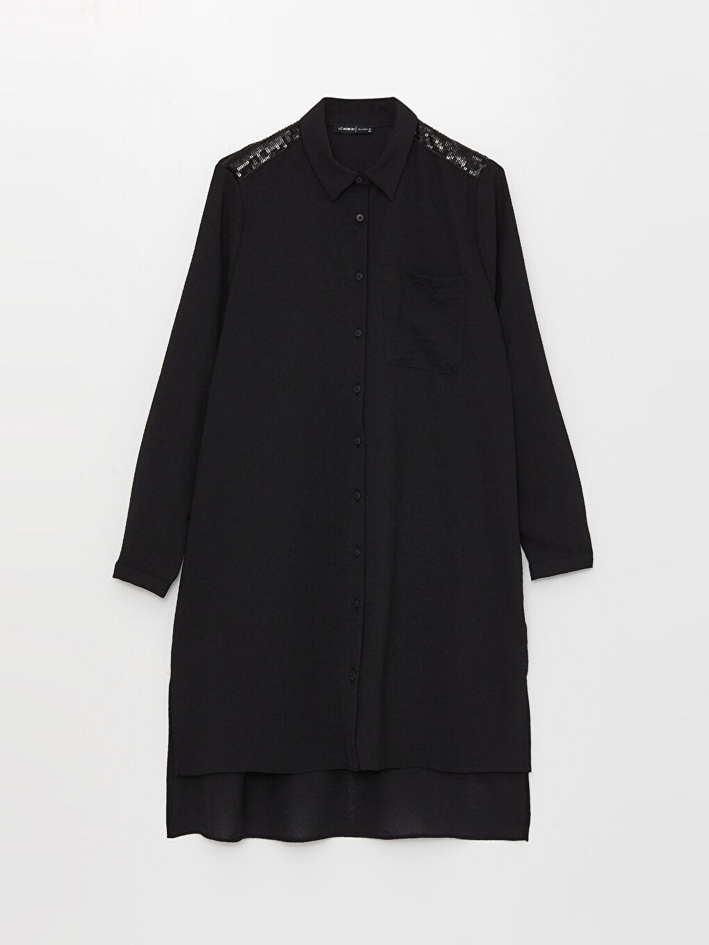 Siyah Aerobin Kadın Gömlek Tunik-5