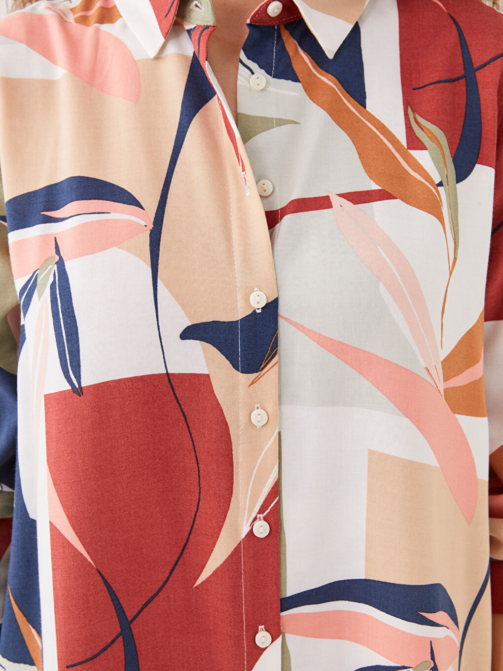 Karışık Desenli Kadın Gömlek Tunik-3