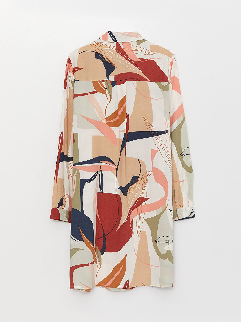 Karışık Desenli Kadın Gömlek Tunik-6