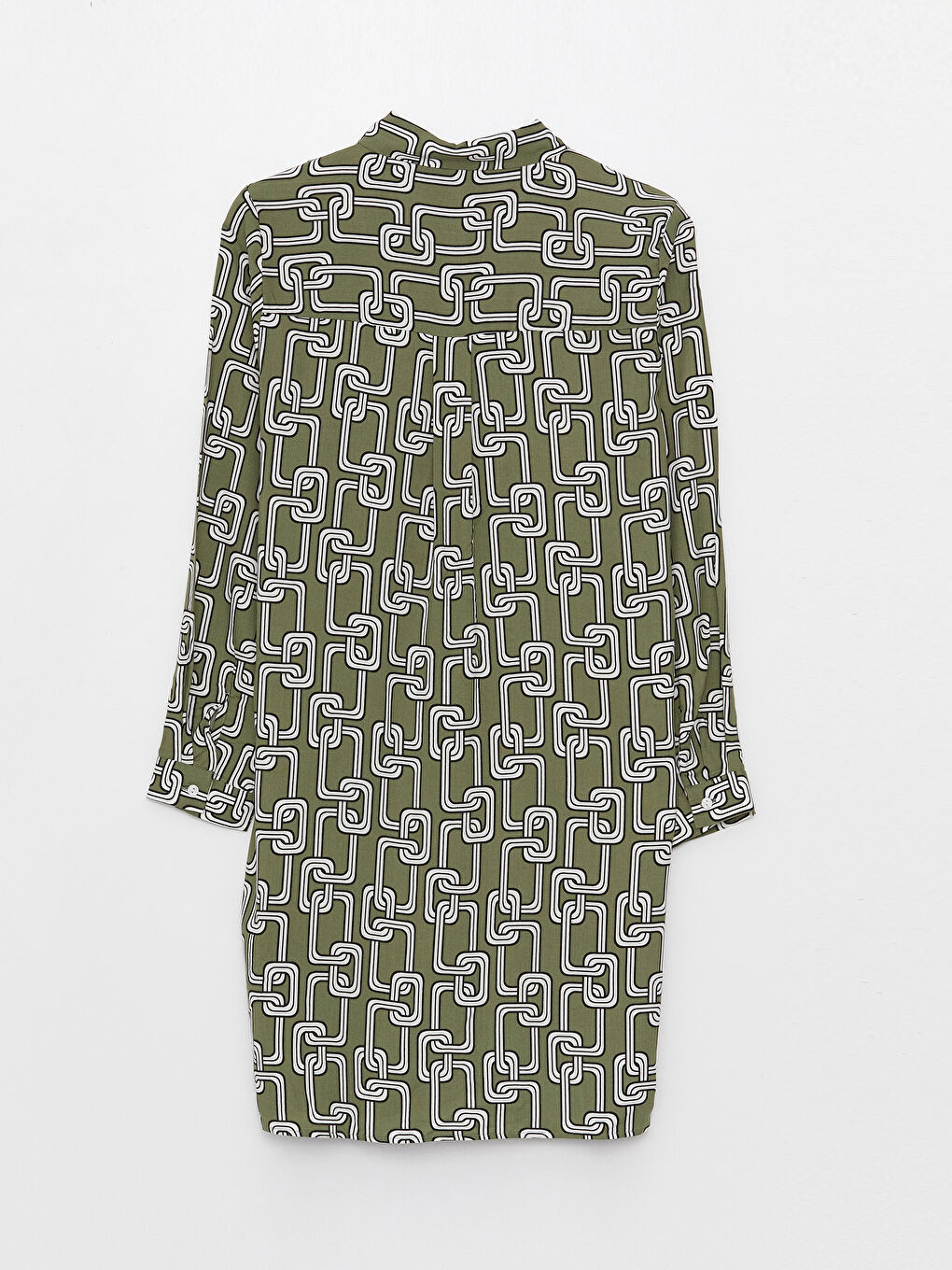 Siyah Desenli Kadın Gömlek Tunik-6