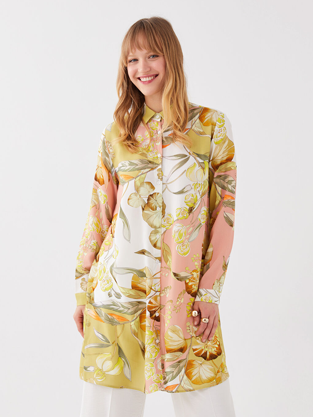 قميص تونيك منقوش للسيدات-1