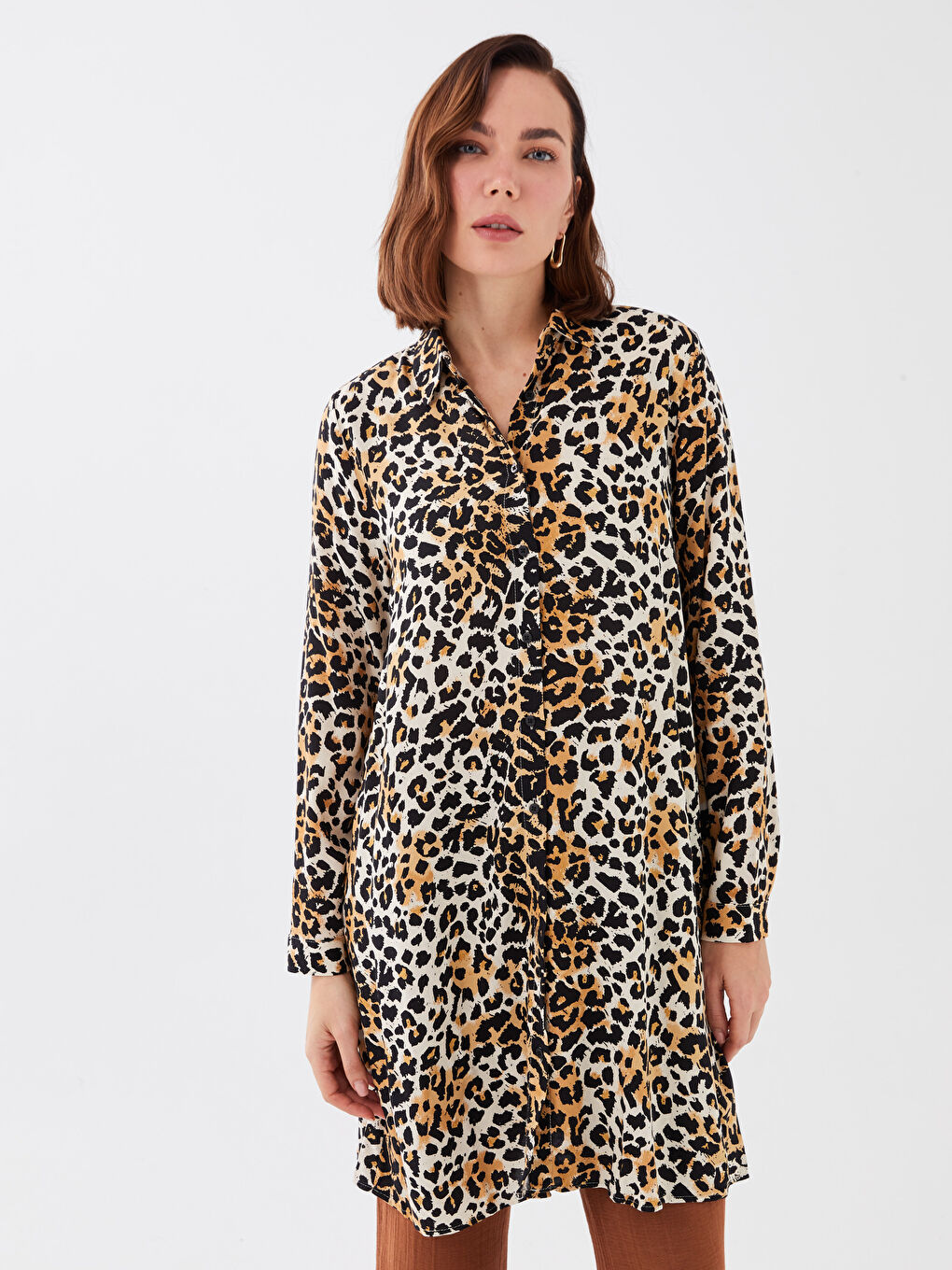 قميص تونيك منقوش للسيدات