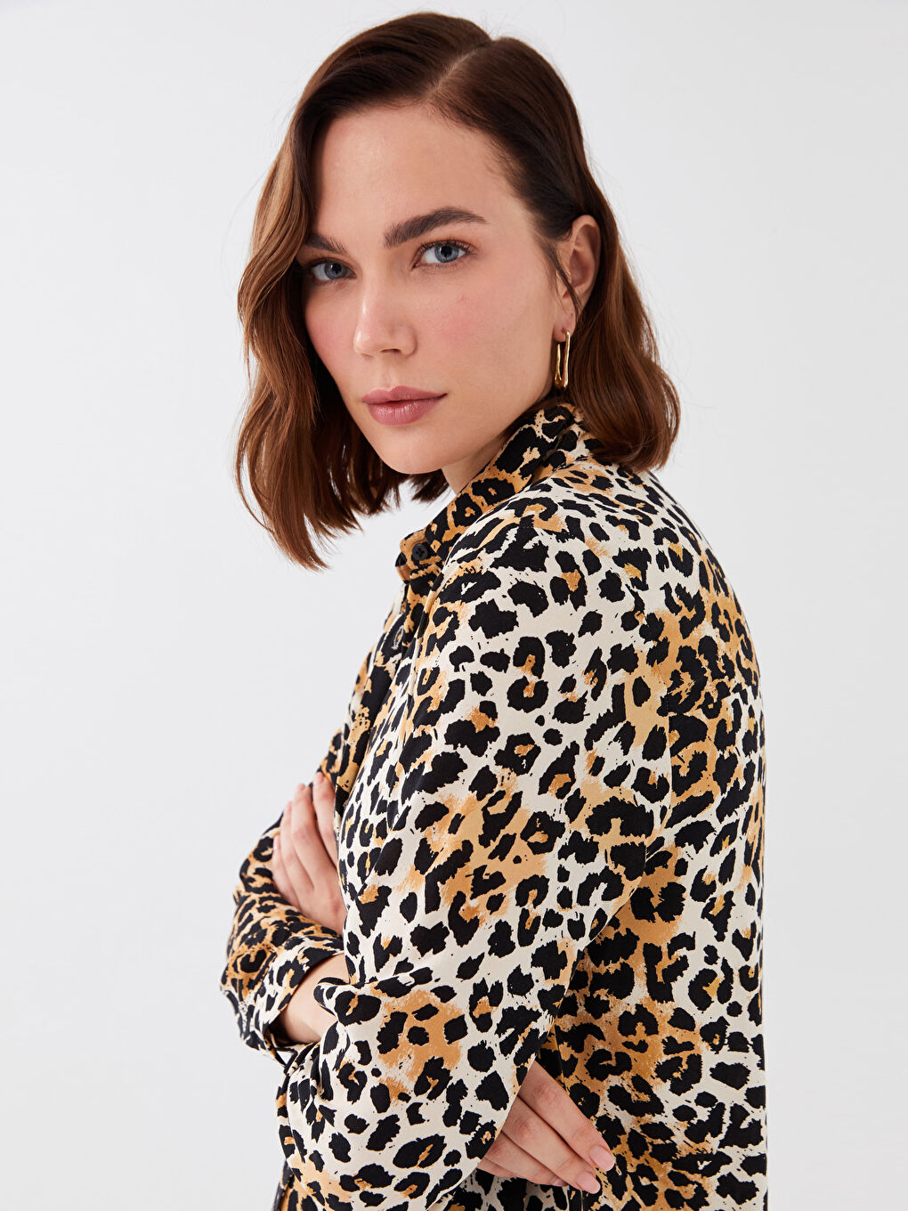 قميص تونيك منقوش للسيدات-1