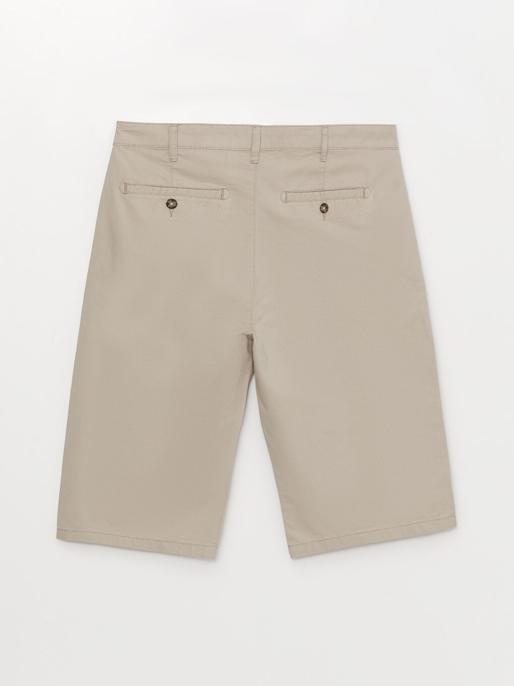 LCWAIKIKI Basic Bej Standart Kalıp Gabardin Erkek Bermuda Şort - 5